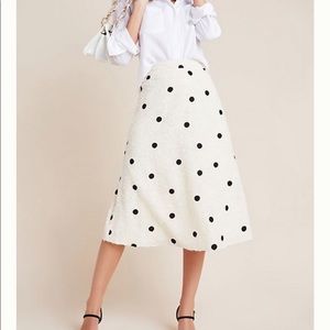 Anthropologie skirt - textured polka dot